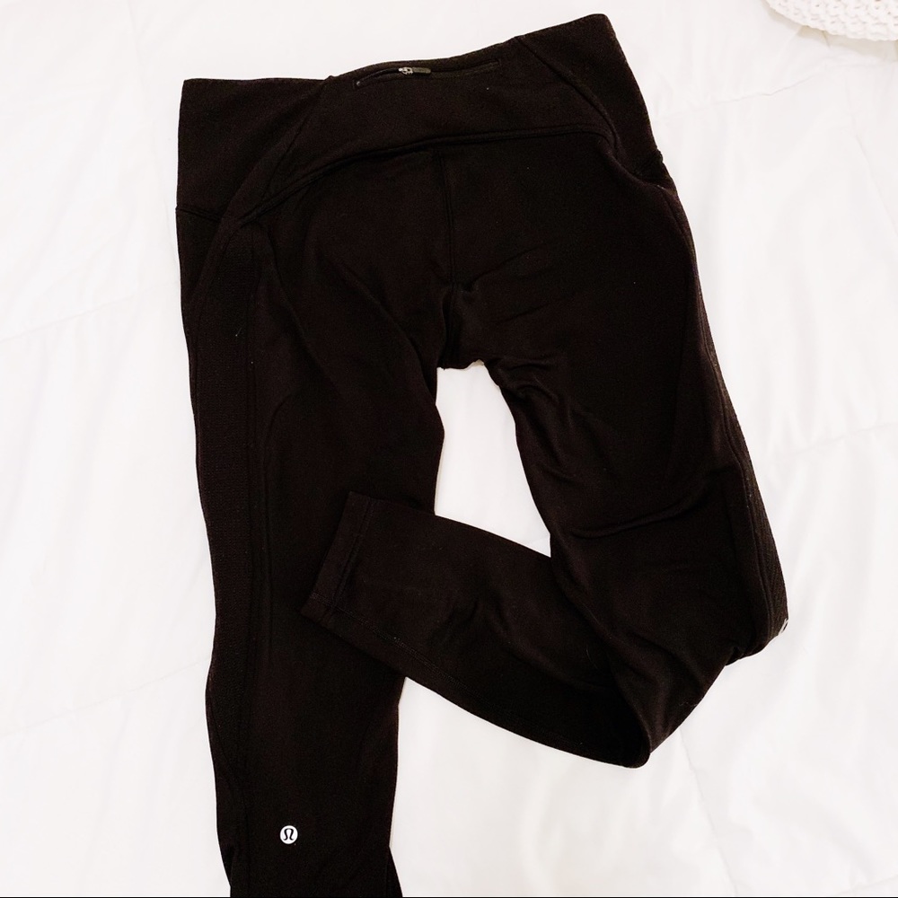 Black FLEECE LINED Lululemon Leggings